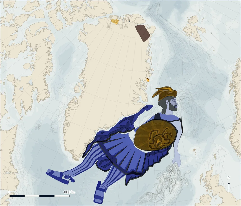 Catalogue plate: Perseus, traced on satellite imagery